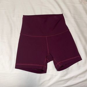 Lululemon Biker Shorts, 4” Inseam, Burgundy, Size 4